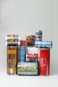 Production of printed packaging film